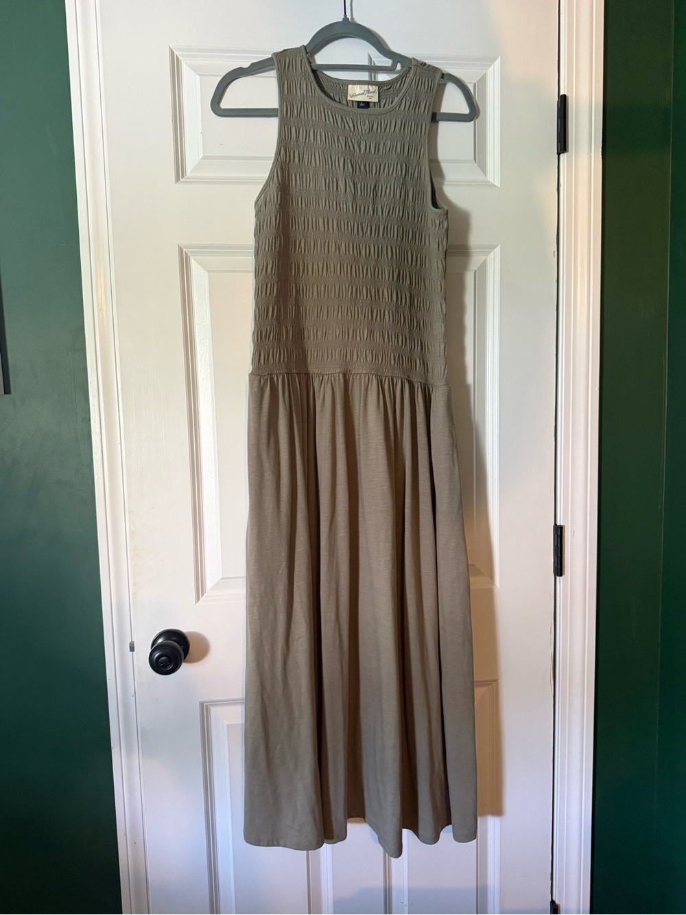 Universal Thread Olive Smocked Bodice Maxi Dress